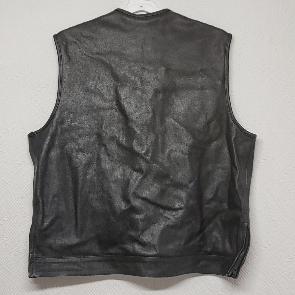 DS Daniel Smart Leather Vest Black Sz XXL - Picture 2 of 14